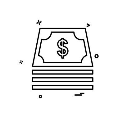 Dolar simgesi tasarım vektörü