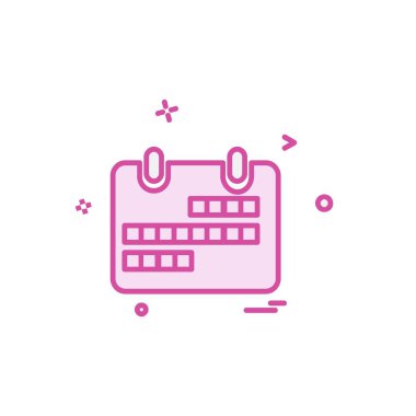 Takvim simgesi tasarım vektörü