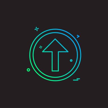 Yukarı ok simgesi tasarım vektörü