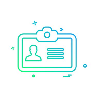 ID kart simgesi vektör illüstrasyonu 