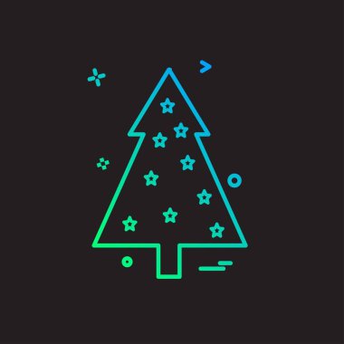 Noel ağacı simge tasarlamak vektör