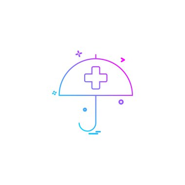 Tıbbi simge tasarım, renkli vektör çizim