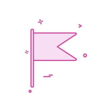 Bayrak simgesi tasarım vektörü