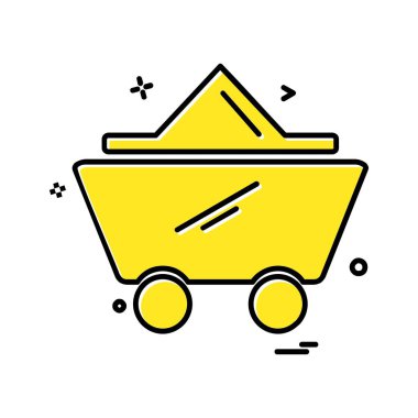 İş simgesi tasarım, renkli vektör çizim