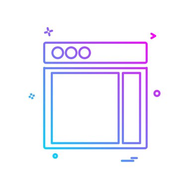 Web düzeni simge tasarım vektörü