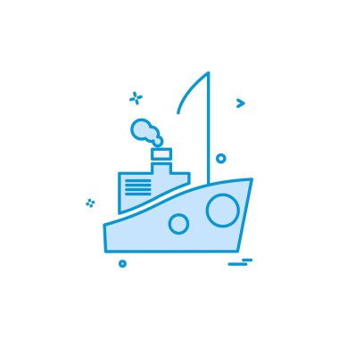 Gemi simge tasarlamak vektör