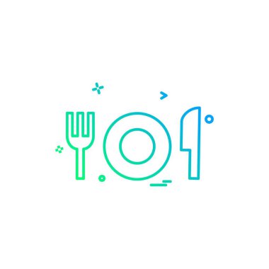 Gıda simgesi tasarım vektörü