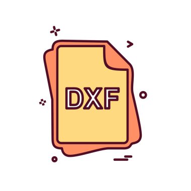 DXF dosya türü simge tasarlamak vektör