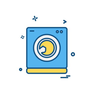 Çamaşır makinesi simgesi tasarım vektörü