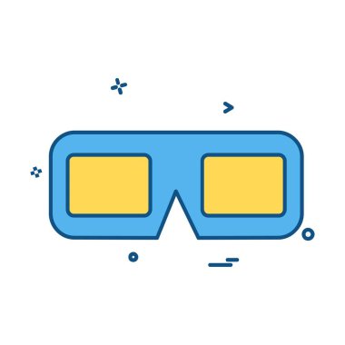 Gözlük simge tasarlamak vektör 