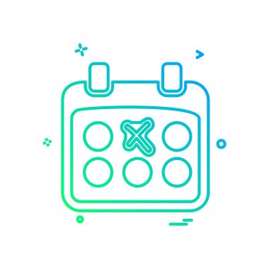 Takvim simgesi tasarım vektörü