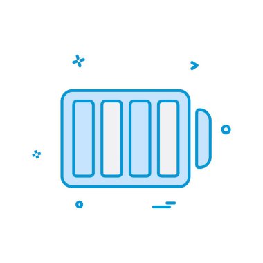 Batarya simgesi tasarım vektörü