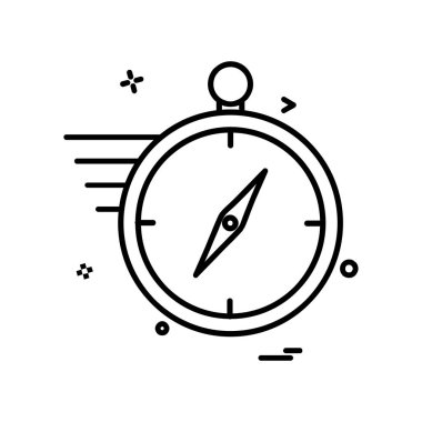 Pusula Simgesi Tasarım Vektörü 