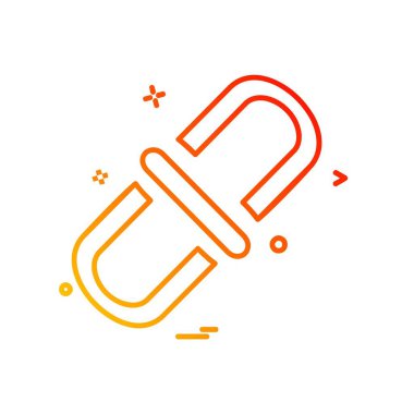 Web bağlantı simgesi tasarım, renkli vektör çizim