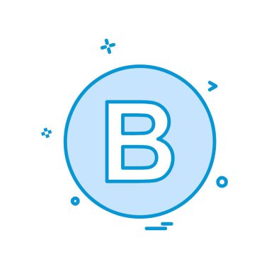 B simge tasarlamak vektör