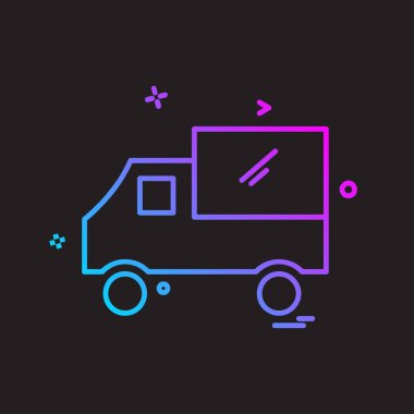 Kamyon simgesi tasarım vektörü