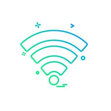 Wifi simge tasarım vektörü