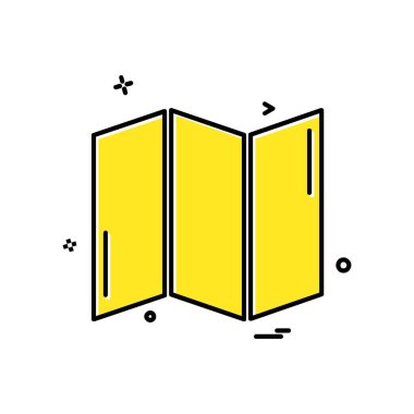 Harita simgesi tasarım vektörü