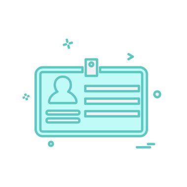 ID kart simgesi vektör illüstrasyonu 