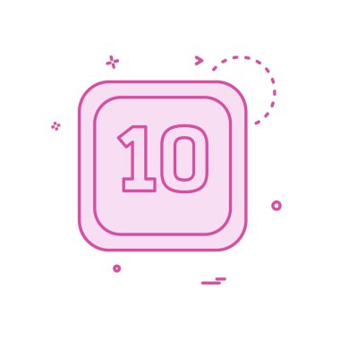 10 tarihi takvim simge tasarlamak vektör