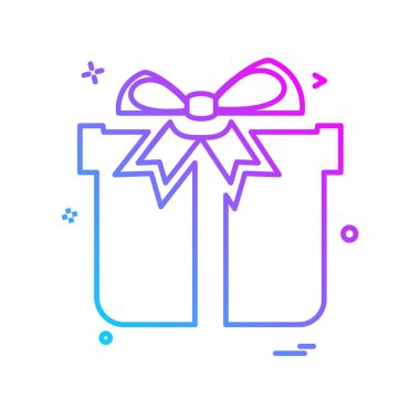 Giftbox simge tasarlamak vektör