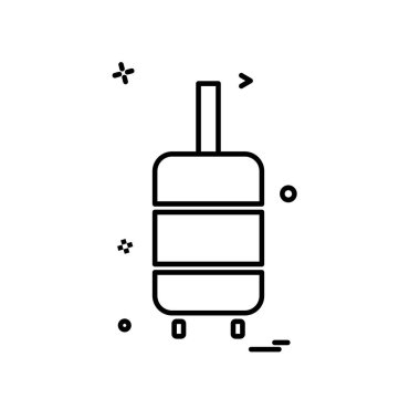 Simge vektör beyaz arka plan üzerinde seyahat