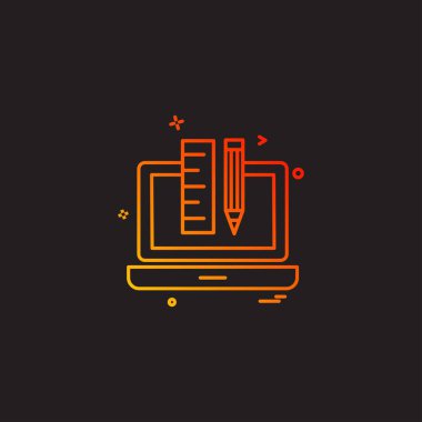 Dizüstü bilgisayar simgesi tasarım vektörü