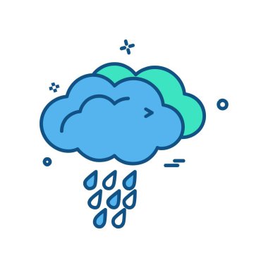 Weather simge vektör beyaz arka plan üzerinde