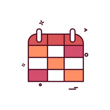 Takvim simgesi tasarım vektörü