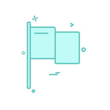 Bayrak simgesi tasarım vektörü