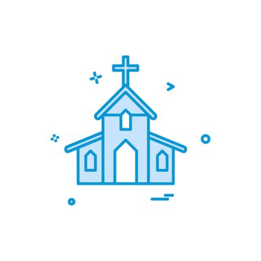 Kilise Hıristiyan delikli çapraz simge vektör tasarımı