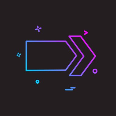 Sağ ok simge tasarlamak vektör