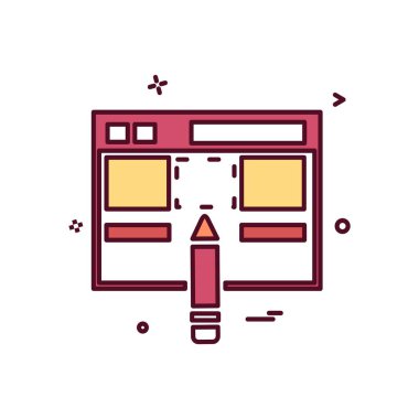 Web yerleşim simgesi tasarım vektörü