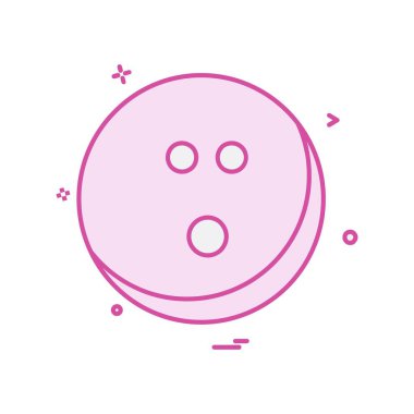 Bowling simgesi tasarım, renkli vektör çizim