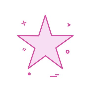 Beyaz arka plan üzerinde yıldız daire basit simgesi