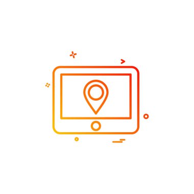 GPS konumu harita seyahat yön simge vektör tasarım sekmesi