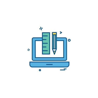 Dizüstü bilgisayar simgesi tasarım vektörü