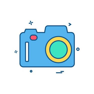 Kamera simgesi tasarım vektörü