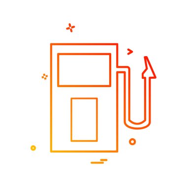 Yakıt istasyonu simge tasarlamak vektör