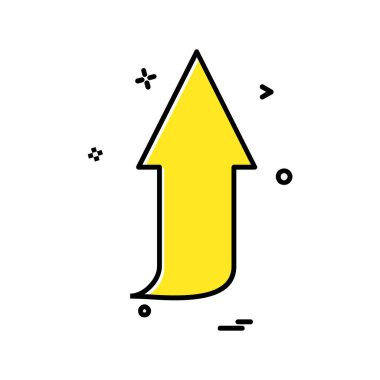 Yukarı ok simgesi tasarım vektörü