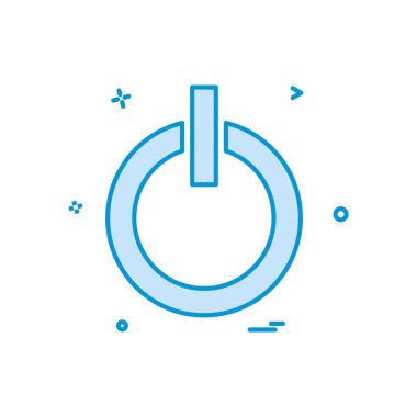 Güç simgesi tasarım, renkli vektör çizim