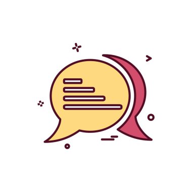 SMS metin simgesi vektör tasarımı hakkında konuş