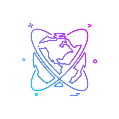 Küre simge tasarlamak vektör