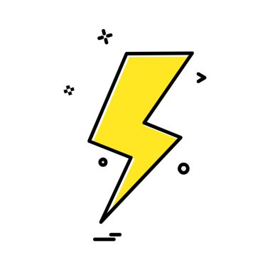 Gök gürültüsü simge tasarlamak vektör