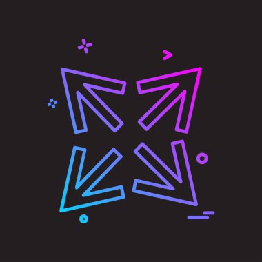 Yön ok simgesi tasarım vektörü 