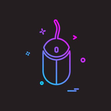 Bilgisayar fare düz simge vektör çizim 