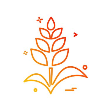 Bitki simgesi tasarım vektörü