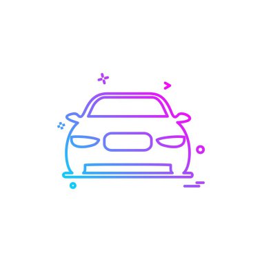 Araba atölyesi simge tasarım vektörü 