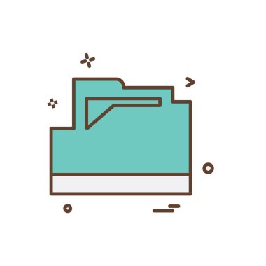 Klasör simge tasarlamak vektör