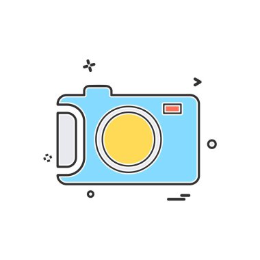 Kamera simgesi tasarım vektörü